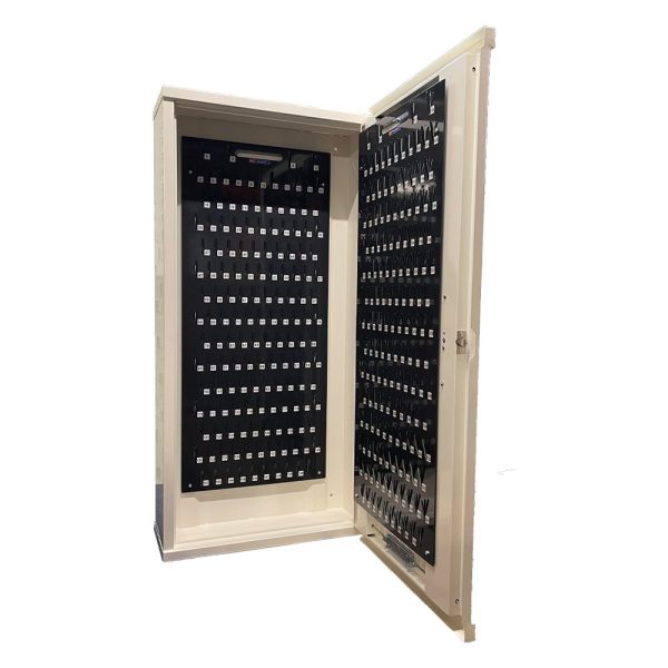 Black key hook panels in key cabinets