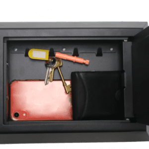 Personal Safe with keys , wallet and phone in