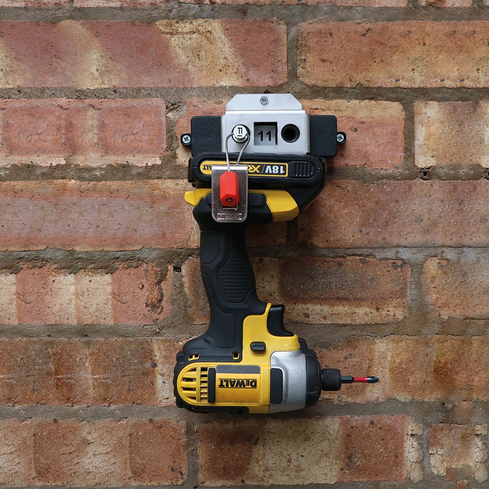 Drill on wall with single key unit